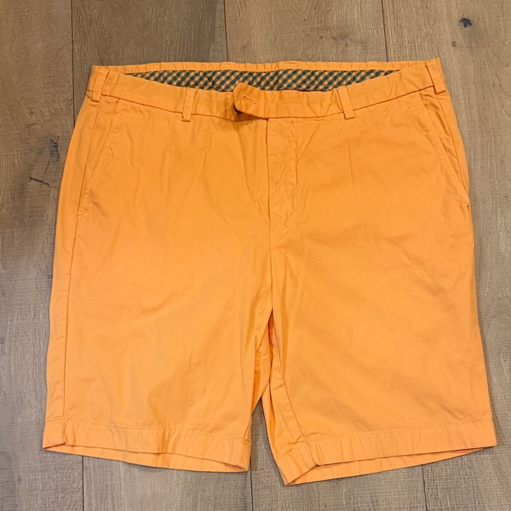 Brooks Brothers Bright Orange Flat Front Shorts